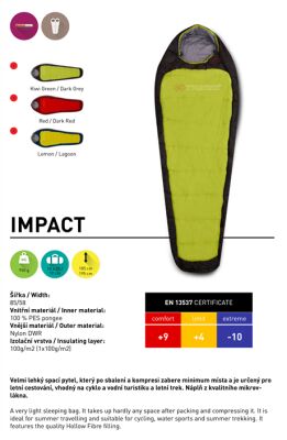 Trimm Impact -10'C Ultralight Uyku Tulumu - 195L, Yeşil - 3