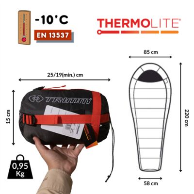 Trimm Impact -10'C Ultralight Uyku Tulumu - 195R, Kırmızı - 2