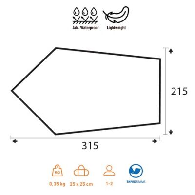 Trimm Trace One 215x315 Outdoor Tarp - Yeşil - 2