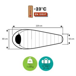 Trimm Traper -23'C Ultralight Uyku Tulumu - 195R, Yeşil - 3
