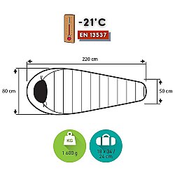 Trimm Walker -21'C Ultralight Uyku Tulumu - 195R Mavi - 4