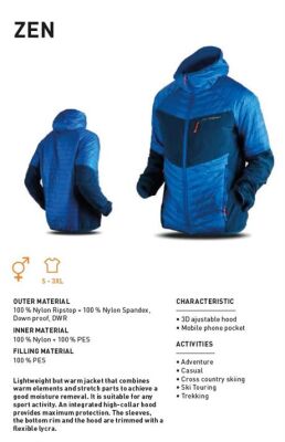Trimm Zen Ceket - Erkek/Unisex, Lagün Mavisi - 3