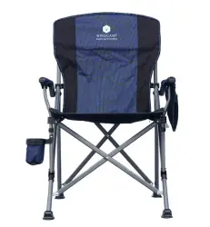 Windcamp Katlanır Kamp Sandalyesi Lüks Mavi 150kg Taşıma - Windcamp