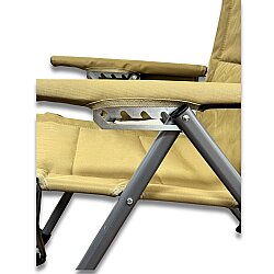 Windcamp Katlanır Kamp Sandalyesi Premium Bej 150kg Taşıma 5 Aşamalı - 7