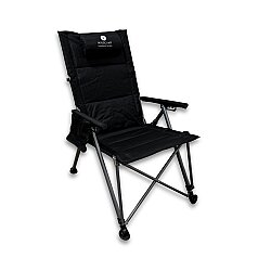 Windcamp Katlanır Kamp Sandalyesi Premium Siyah 150kg Taşıma 5 Aşamalı - Windcamp