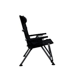Windcamp Katlanır Kamp Sandalyesi Premium Siyah 150kg Taşıma 5 Aşamalı - 4