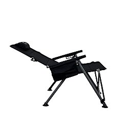 Windcamp Katlanır Kamp Sandalyesi Premium Siyah 150kg Taşıma 5 Aşamalı - 5