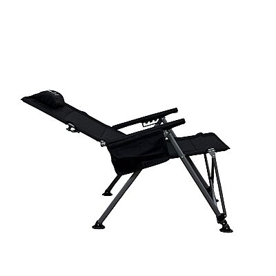 Windcamp Katlanır Kamp Sandalyesi Premium Siyah 150kg Taşıma 5 Aşamalı - 5