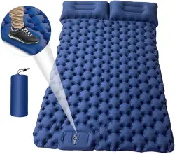 Windcamp Kendinden Pompalı Çift Kişilik Şişme Yatak Mavi - Windcamp